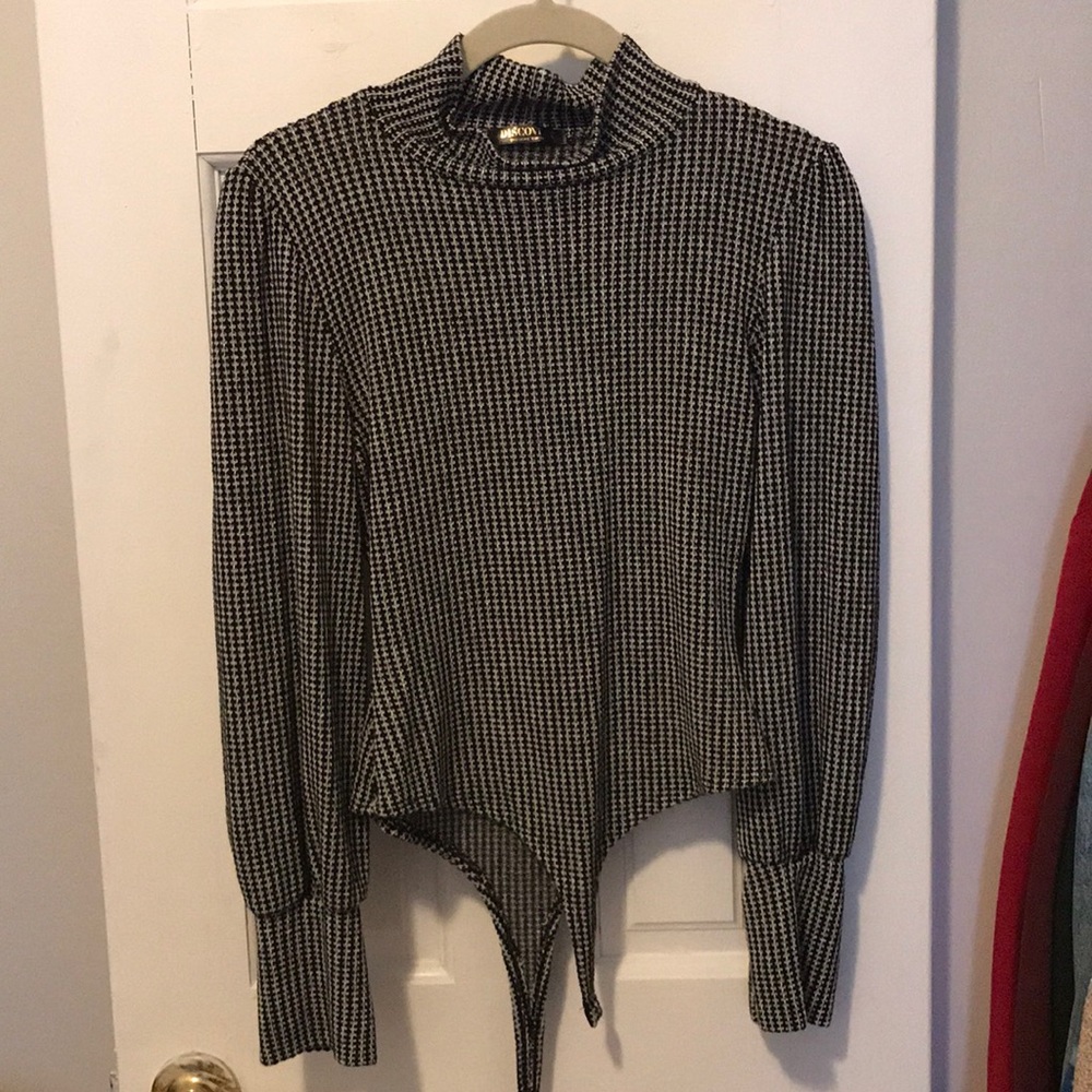 Patterned Mock Turtle Bodysuit